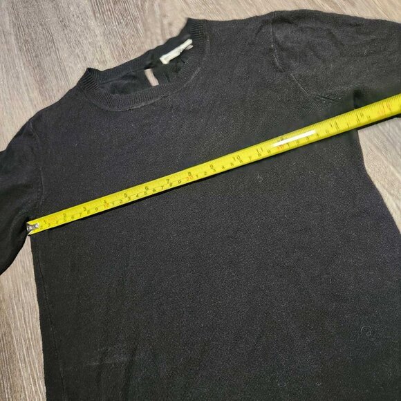 Zara Knit black soft & stetchy quarter-sleeve high neck top for the office - Picture 8 of 11